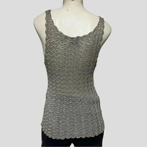 Maggie Metal Silver/Grey Crochet Tank Tank - Picture 2 of 10